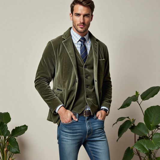 Set di gilet Blazer Vintage sartoriali classici Premium da uomo