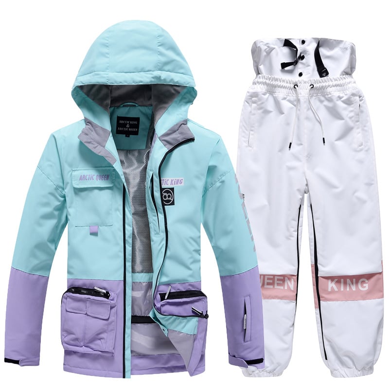 Completo da sci invernale unisex – Tuta da neve traspirante e isolante in due pezzi