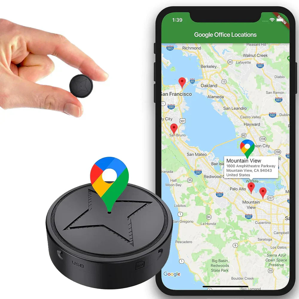 Mini localizzatore GPS – Dispositivo di tracciamento in tempo reale per auto, bambini, animali domestici e oggetti di valore – Strumento compatto magnetico per la sicurezza