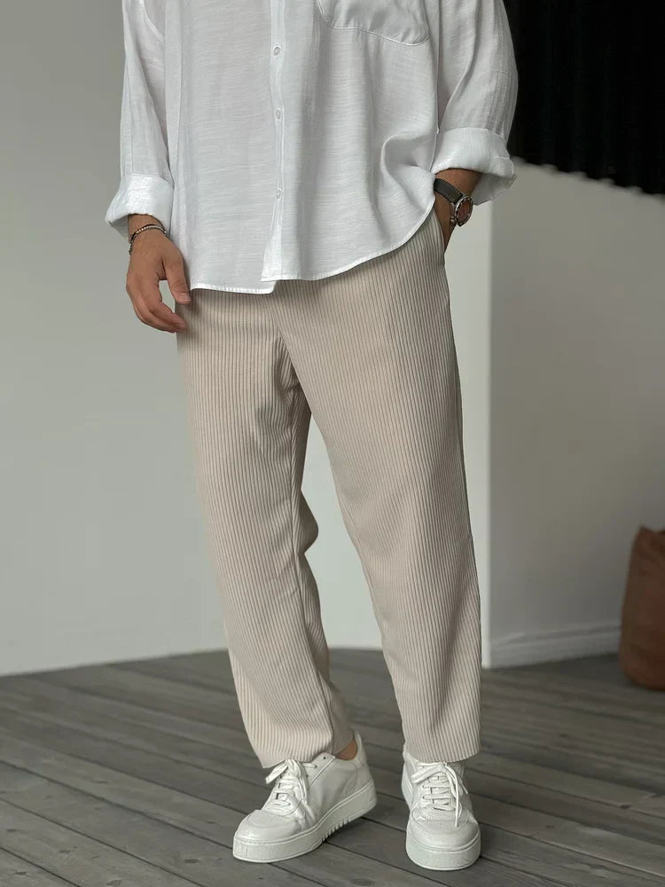 Pantaloni di lusso da uomo a costine morbide e di alta qualità