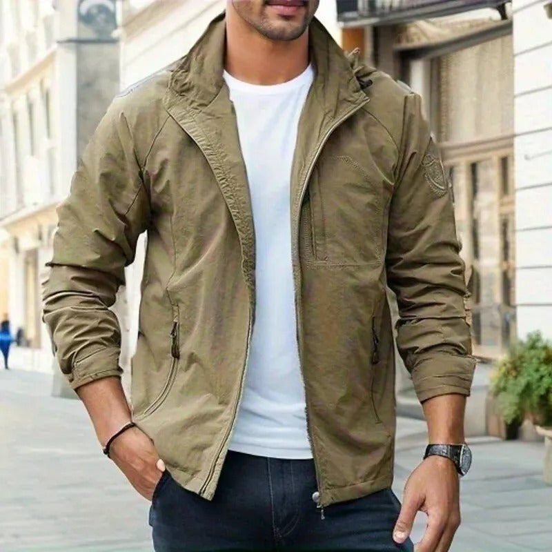 Giacca Cargo Impermeabile Leggera da Uomo – Abbigliamento Casual Confortevole