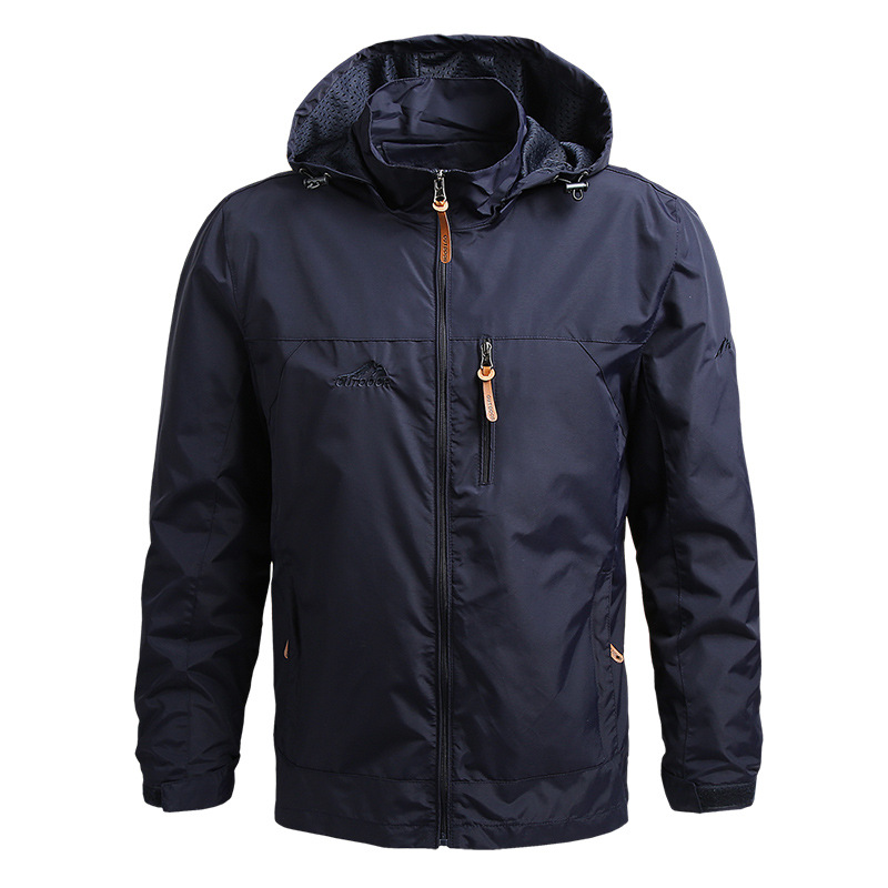 Giacca tattica impermeabile con cerniera da uomo alla moda - Stile militare