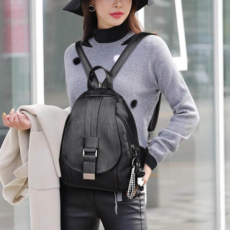 Zaino Mini Donna in Pelle Morbida di Lusso – Zainetto Compatto e Leggero da Viaggio con Spallacci Regolabili