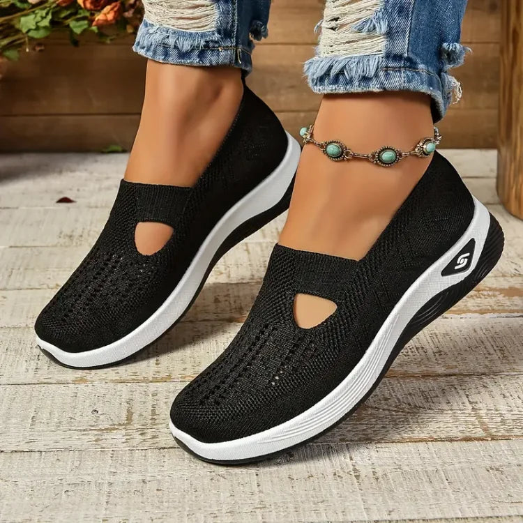 Slip on sportive da donna in maglia traspirante – scarpe leggere per uso quotidiano