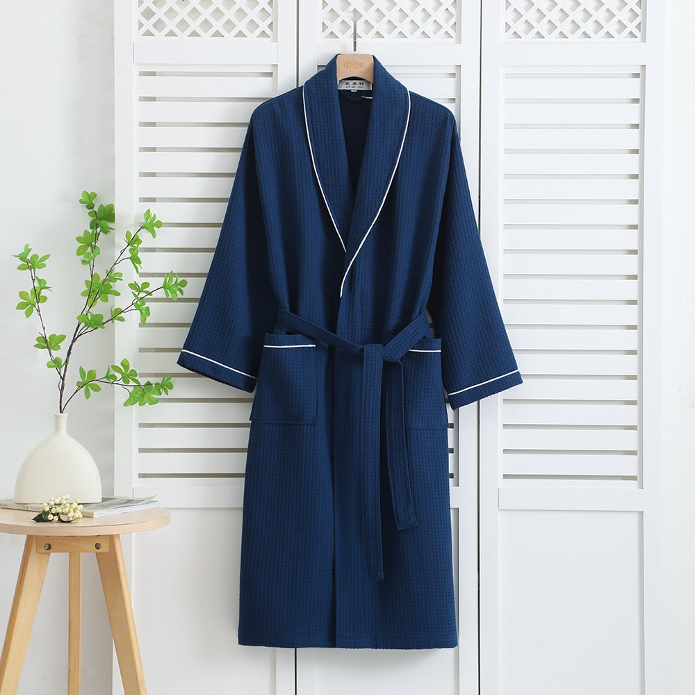 Accappatoio unisex leggero in cotone – vestaglia morbida da bagno