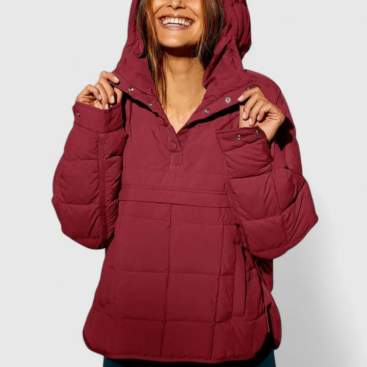 Giacca imbottita oversize da donna, impermeabile, calda ed elegante