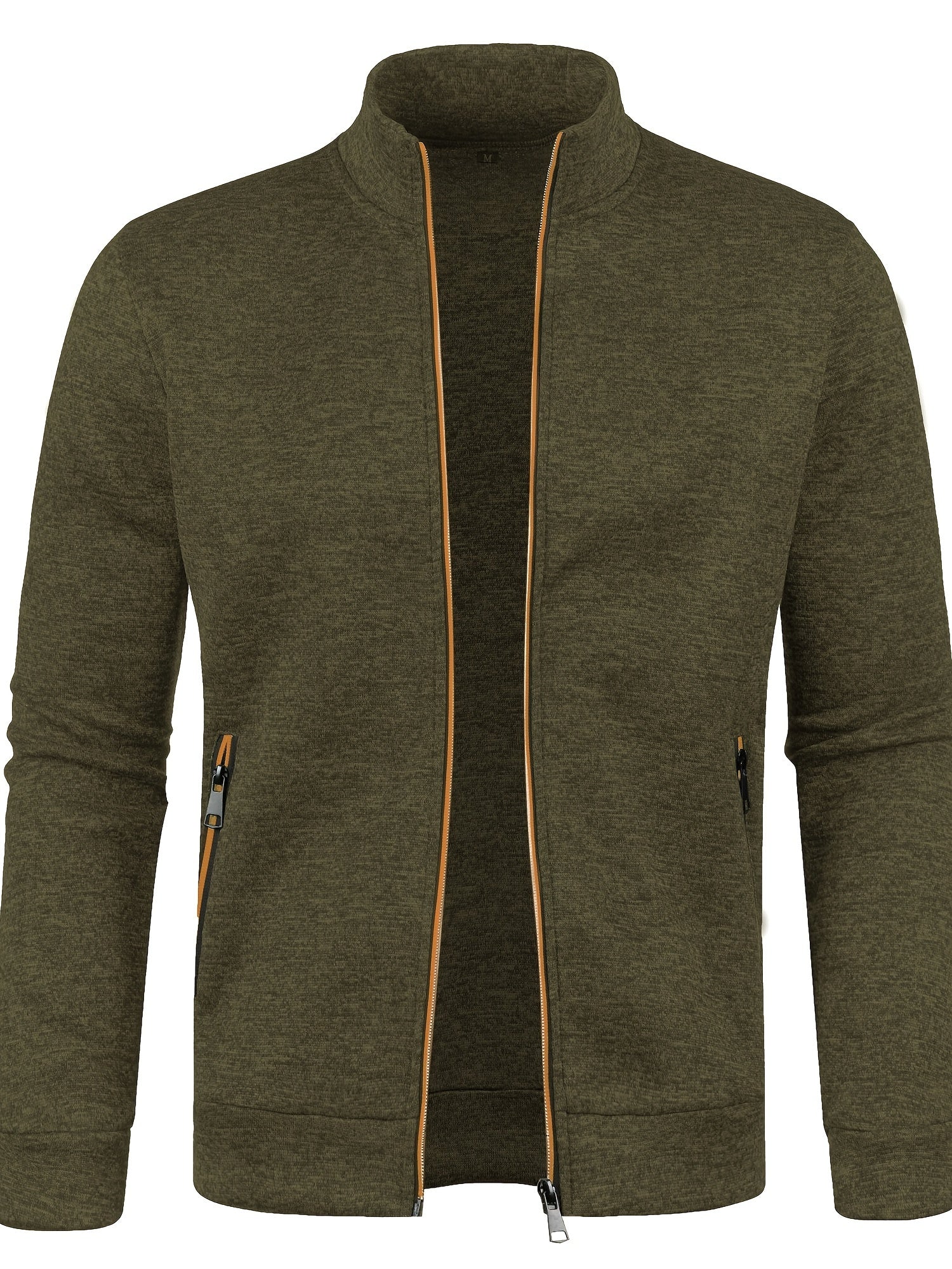 Cardigan con cerniera da uomo alla moda - Comodo maglione lavorato a maglia
