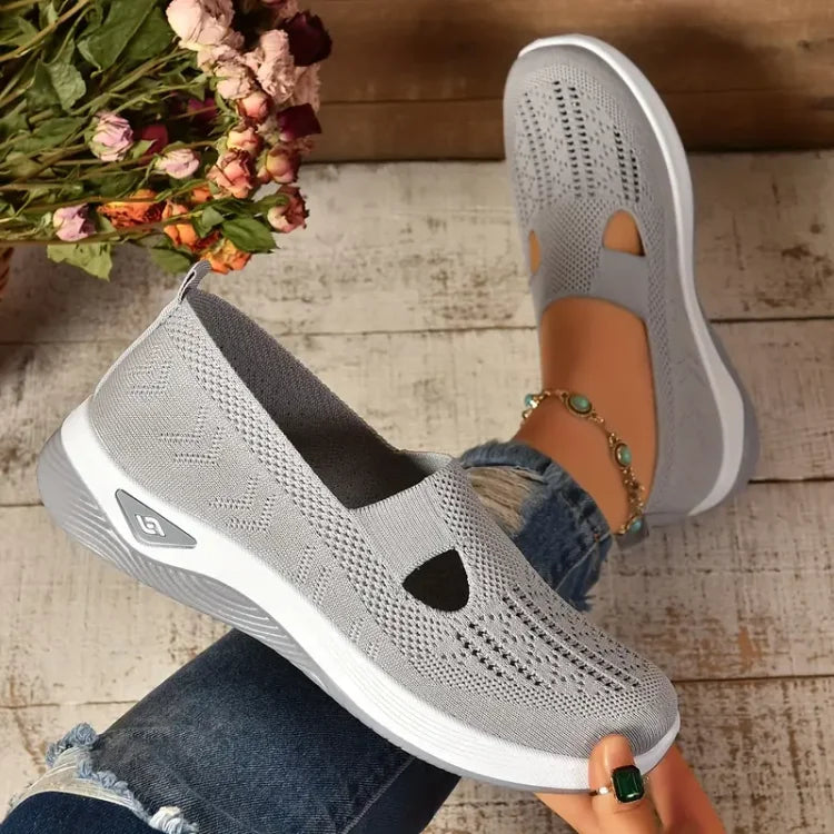 Slip on sportive da donna in maglia traspirante – scarpe leggere per uso quotidiano