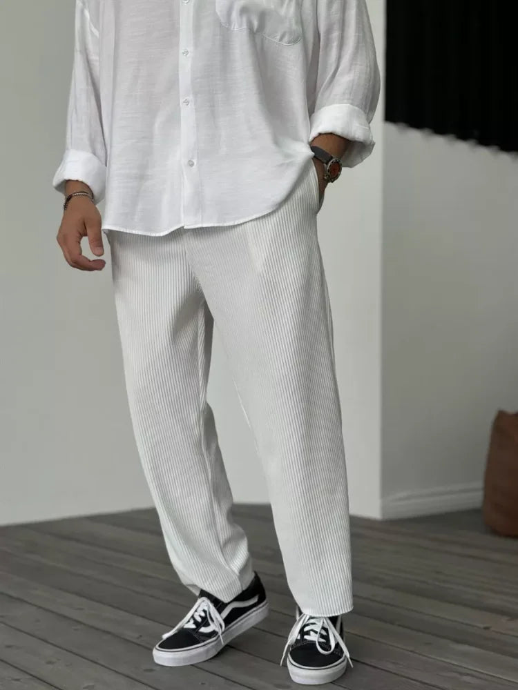 Pantaloni di lusso da uomo a costine morbide e di alta qualità