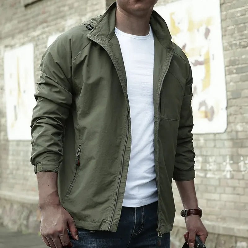 Giacca Cargo Impermeabile Leggera da Uomo – Abbigliamento Casual Confortevole