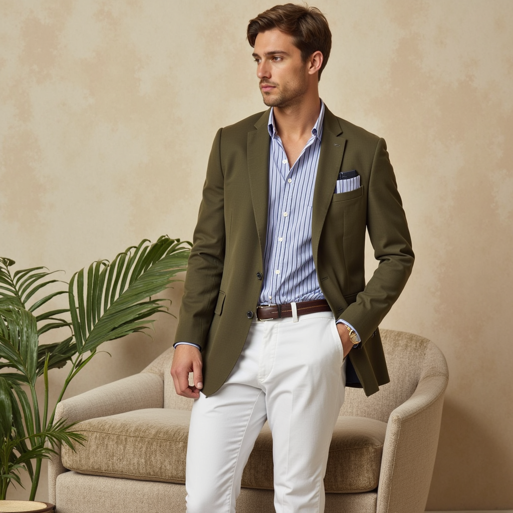 Blazer da uomo classico Premium sartoriale comodo formale