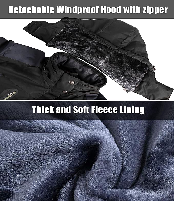 Herrejakke med fleecefor Premium Outdoor - Vandtæt frakke med hætte