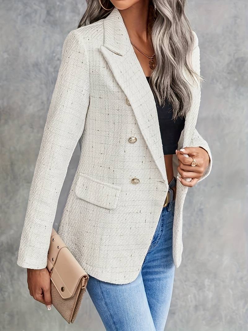 blazer a maniche lunghe con colletto a revers