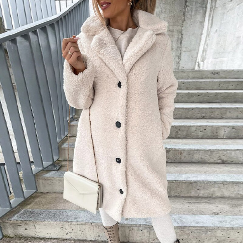 Cappotto teddy elegante da donna