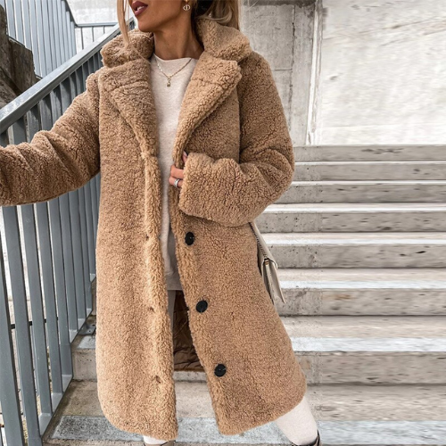 Cappotto teddy elegante da donna