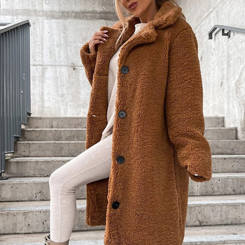 Cappotto teddy elegante da donna