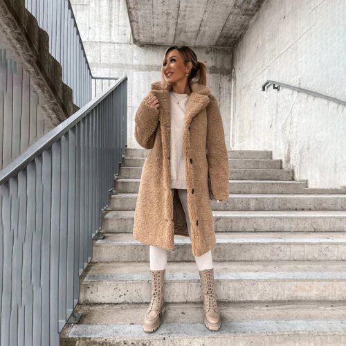 Cappotto teddy elegante da donna