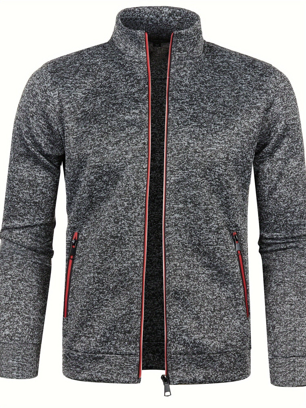 Cardigan con cerniera da uomo alla moda - Comodo maglione lavorato a maglia