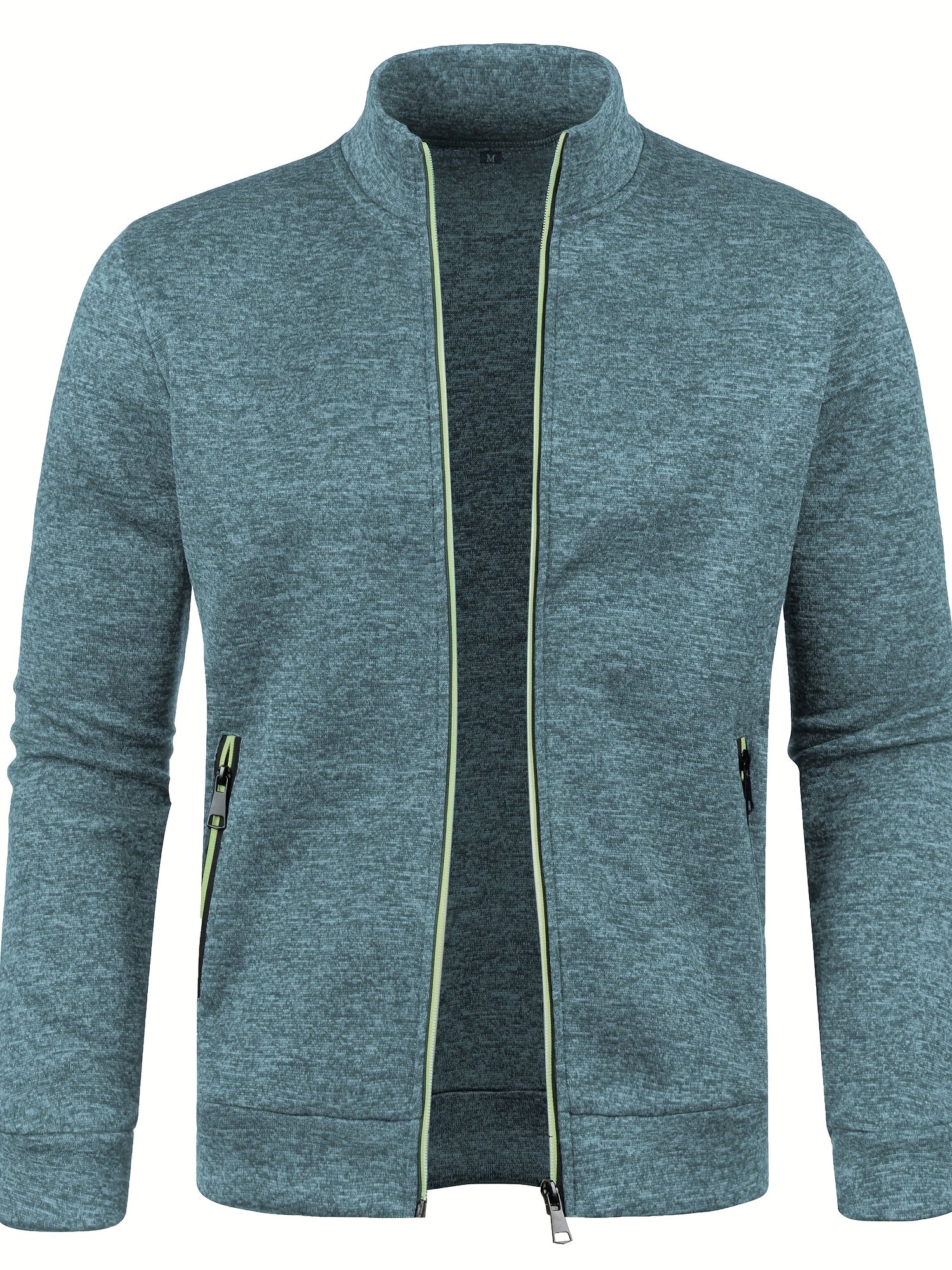 Cardigan con cerniera da uomo alla moda - Comodo maglione lavorato a maglia