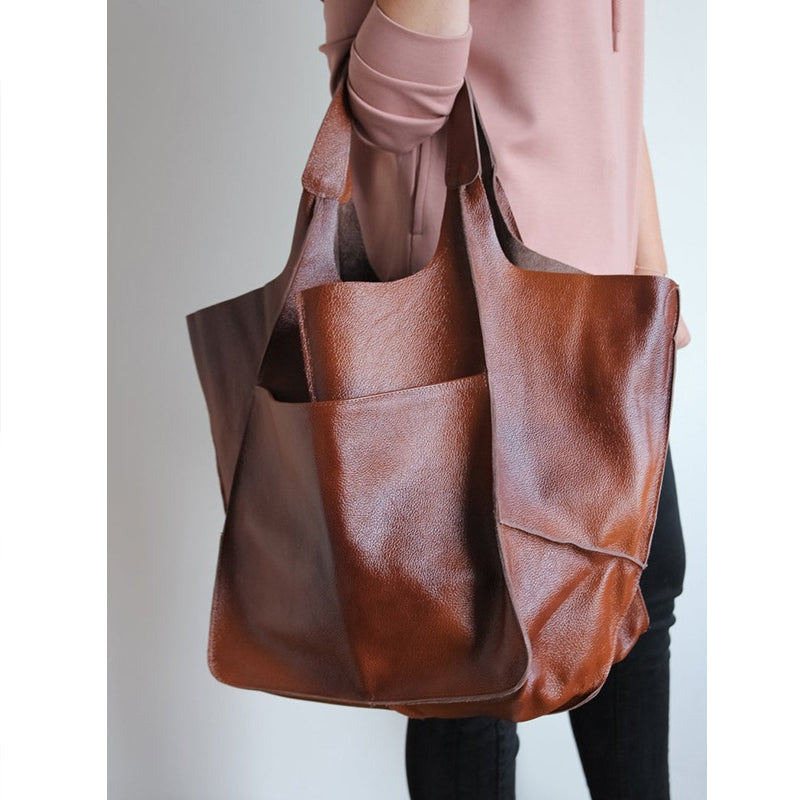 Borsa da Donna Premium Oversize in Pelle Vintage - Spaziosa