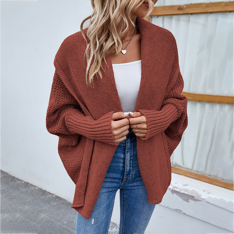 Gilet largo da donna in maglia