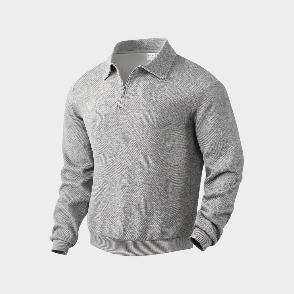 Maglione premium da uomo con mezza zip