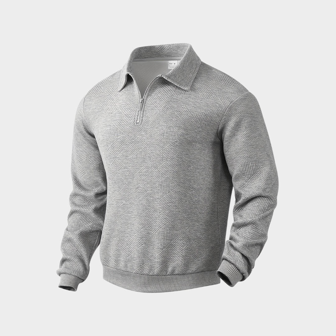 Maglione premium da uomo con mezza zip
