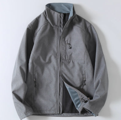 Softshell jakke til mænd til udendørs aktiviteter – Premium casual jakke med lynlås