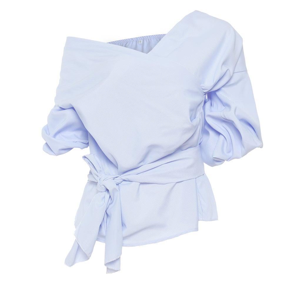 Camicetta Donna Cotone Manica Lunga Blu – Elegante, Fresca E Femminile