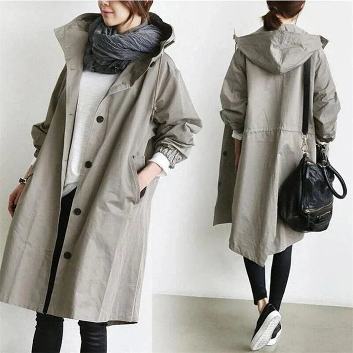 Trench Impermeabile con Cappuccio