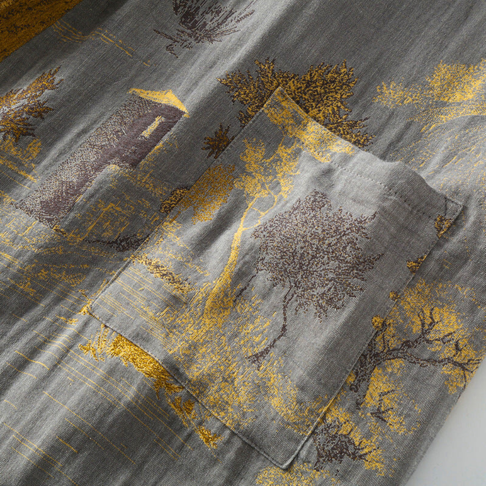 Accappatoio kimono in cotone di lusso con stile elegante e senza tempo