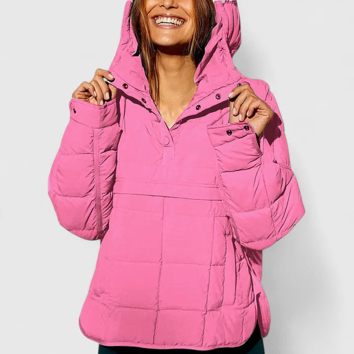 Giacca imbottita oversize da donna, impermeabile, calda ed elegante