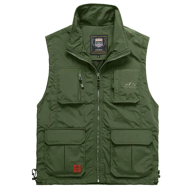 Gilet da trekking senza maniche da uomo con tasche in pile