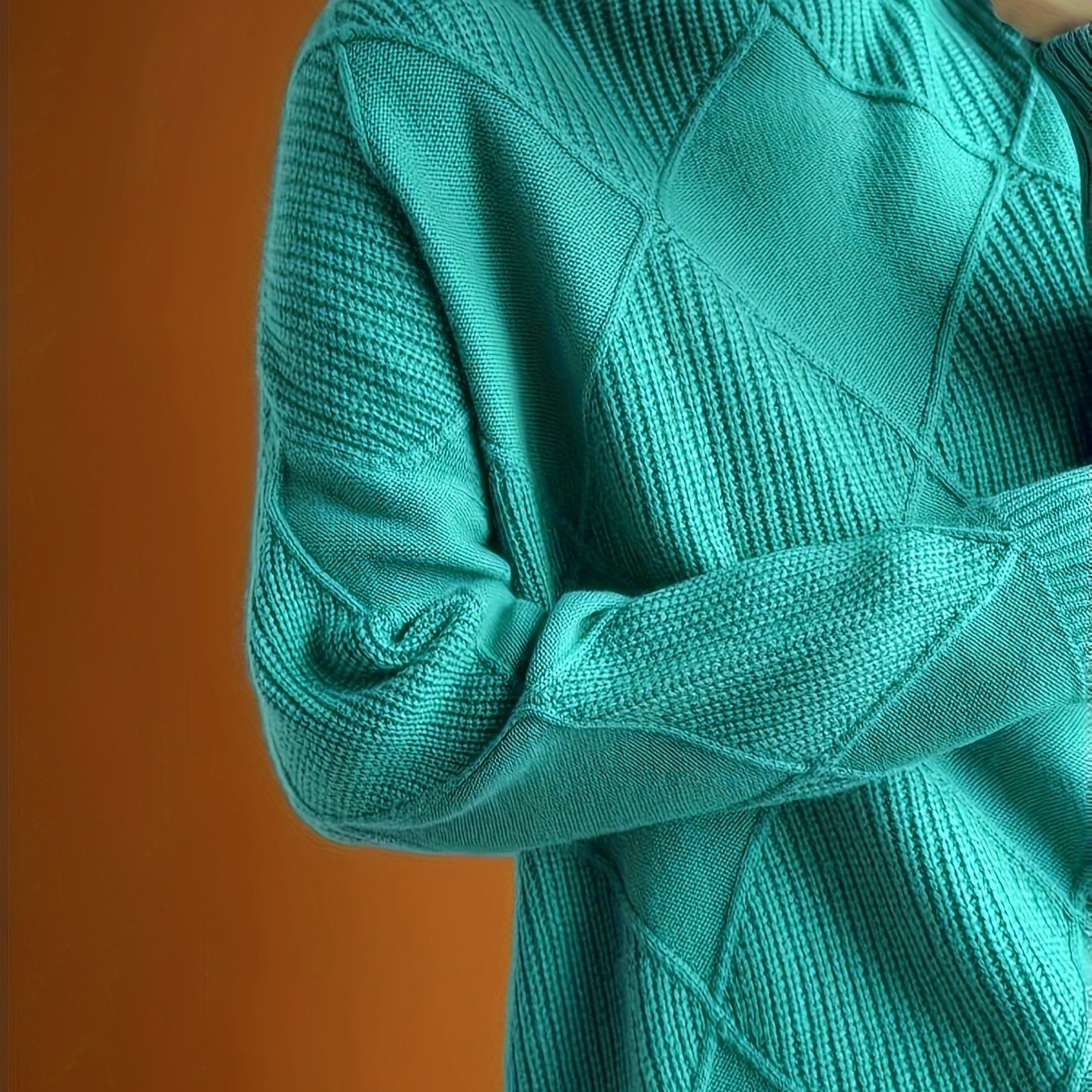 Maglione da donna lavorato a maglia con collo alto