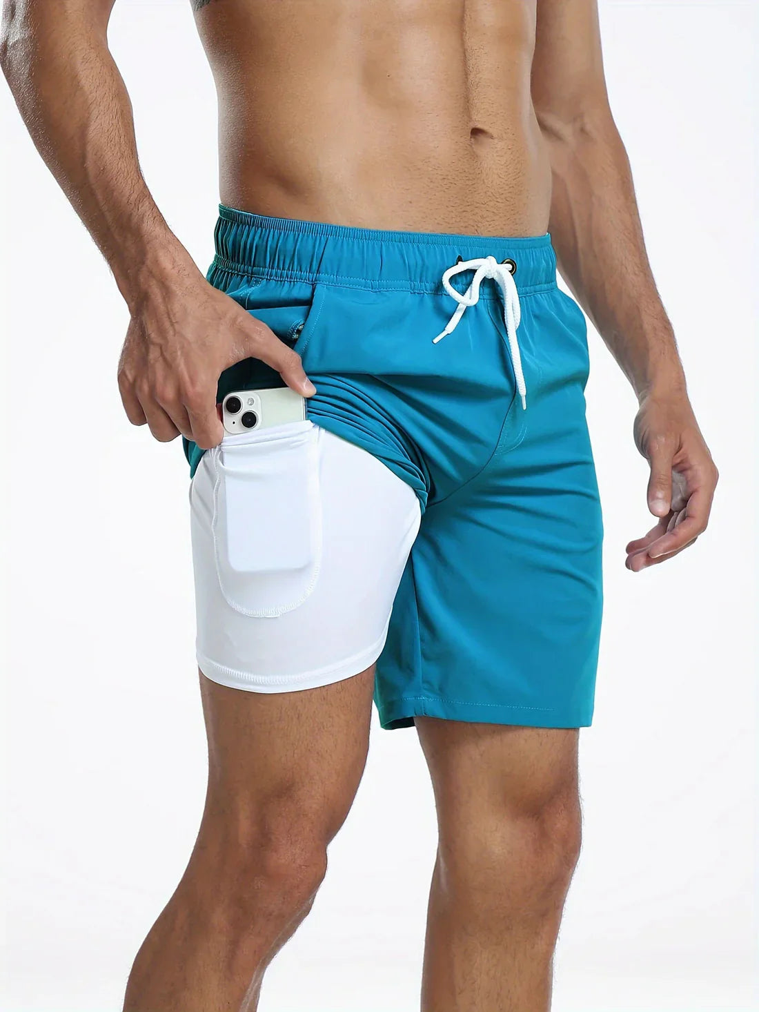 Pantaloncini da bagno sportivi ad asciugatura rapida da uom