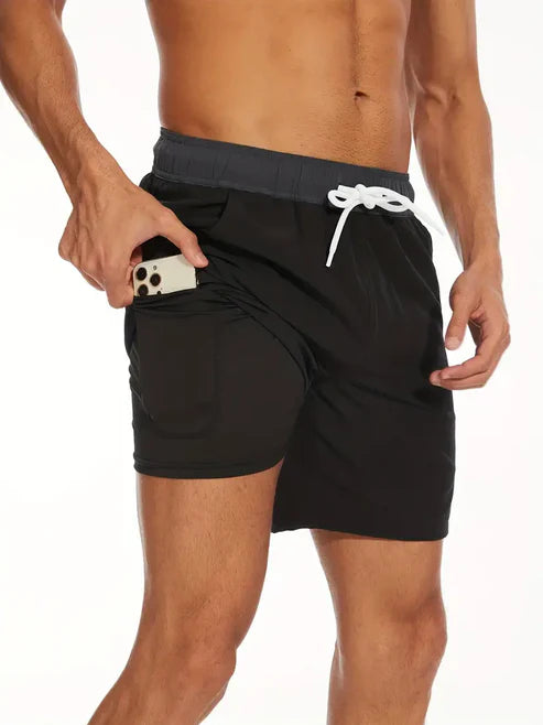 Pantaloncini da bagno sportivi ad asciugatura rapida da uom