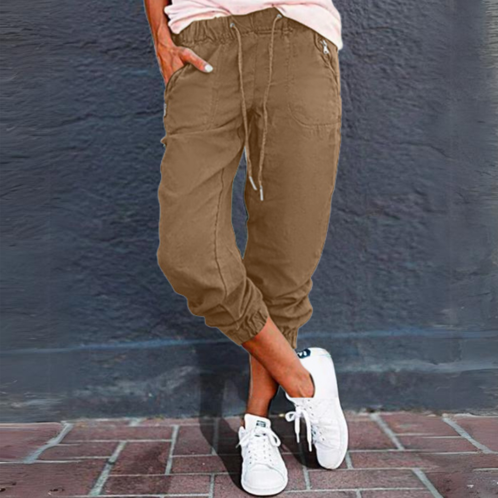 Pantaloni gamba larga donna in lino – pantaloni estivi eleganti e freschi