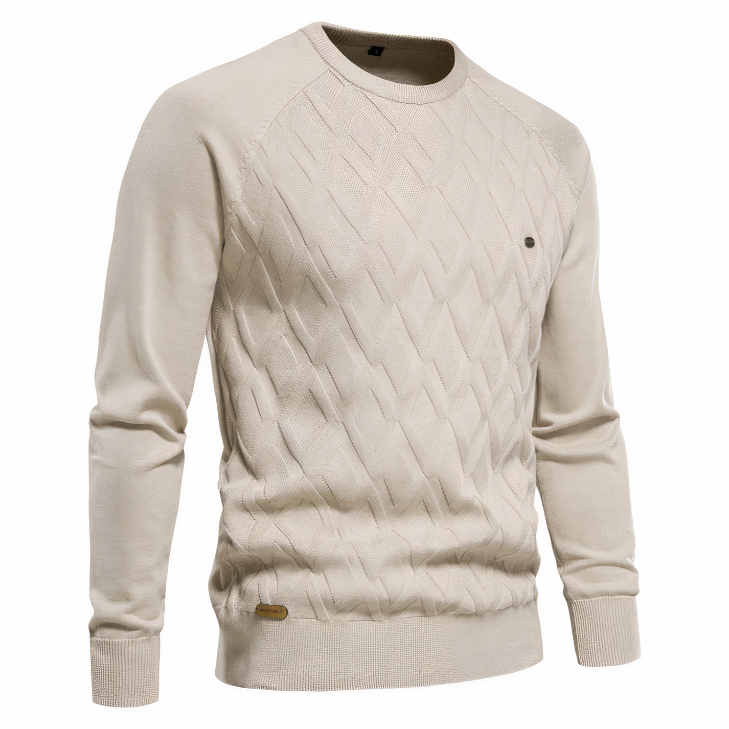 Maglione da uomo elegante in maglia a rombi - Vestibilità comoda