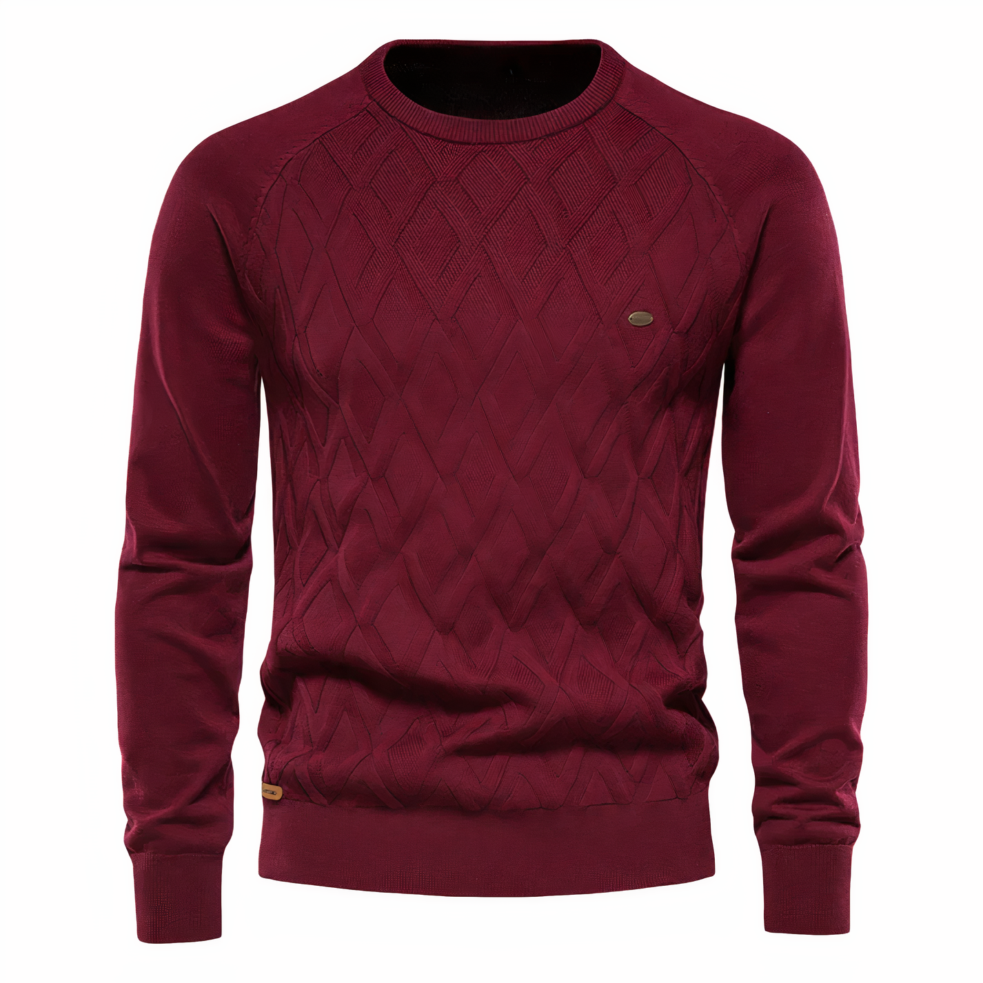 Maglione da uomo elegante in maglia a rombi - Vestibilità comoda