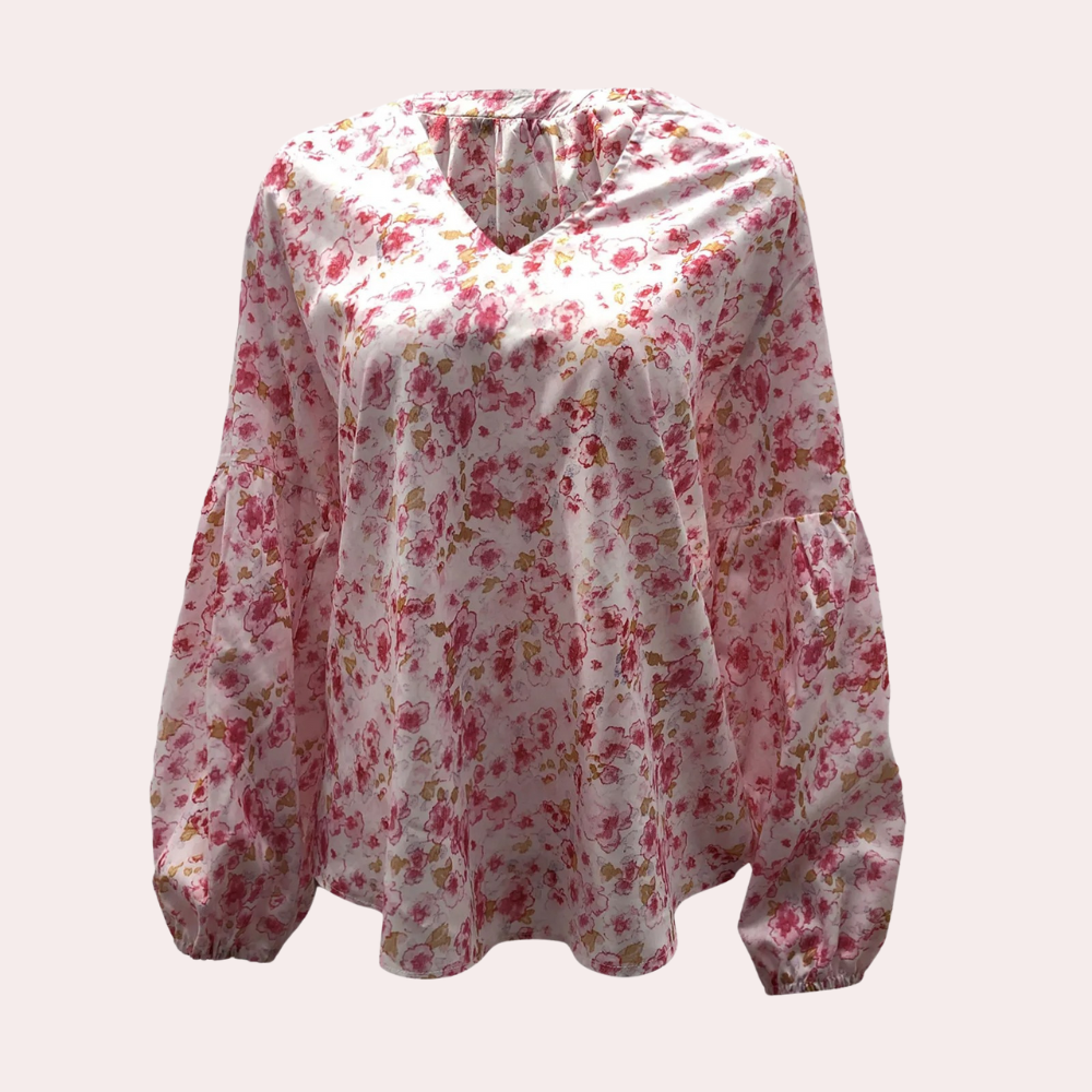 Blusa estiva ariosa a maniche lunghe da donna