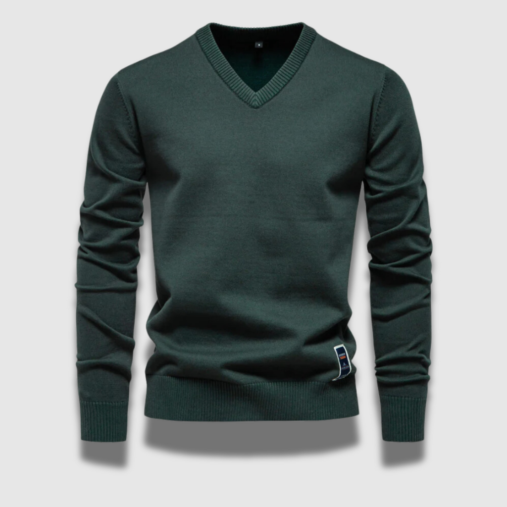 Maglione da uomo con collo a V confortevole e caldo