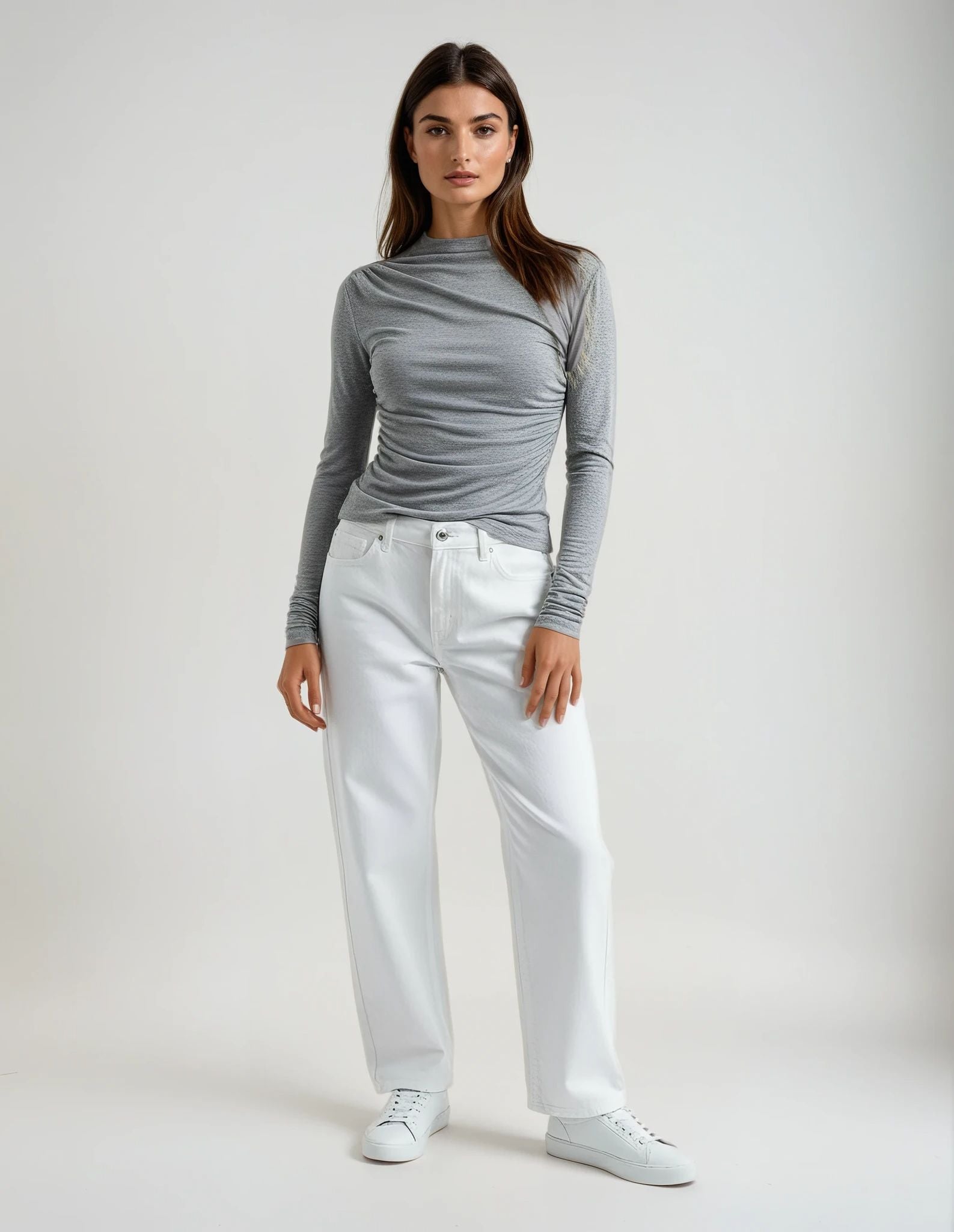 Elegante camicetta elasticizzata da donna – Top casual e comodo