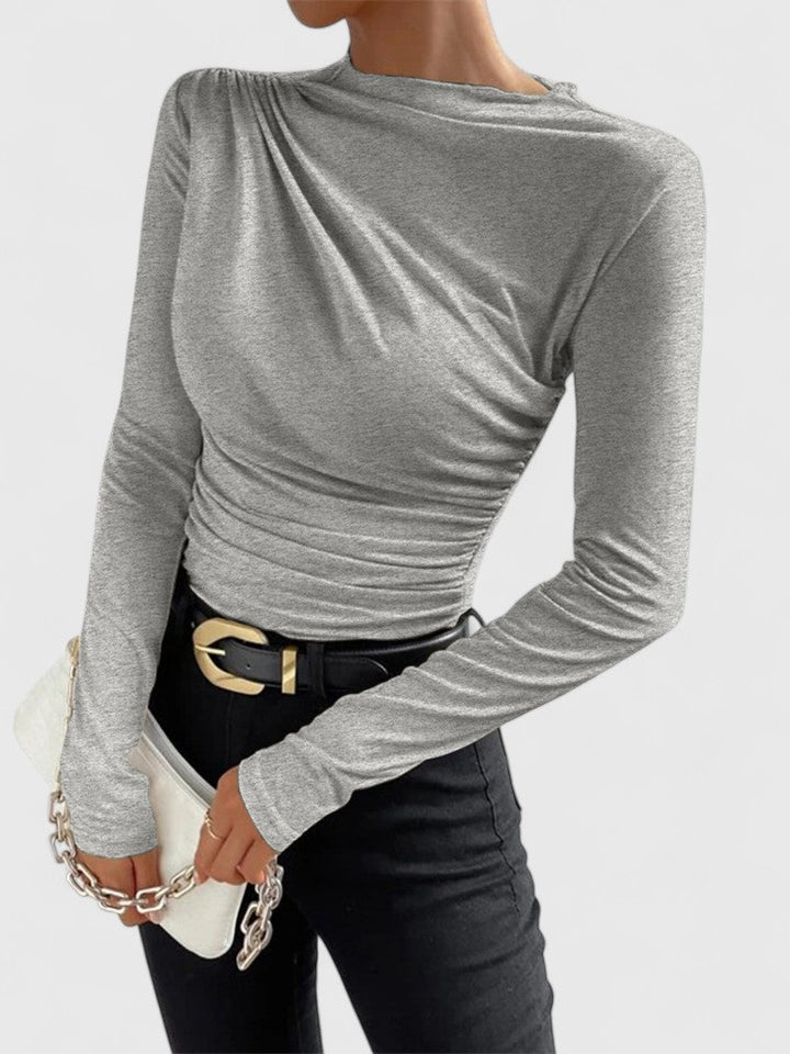 Elegante camicetta elasticizzata da donna – Top casual e comodo