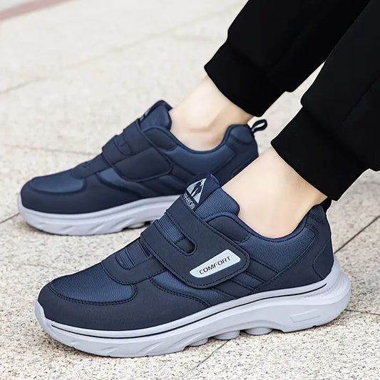 Sneakers ortopediche blu comode da uomo con velcro - leggere e resistenti