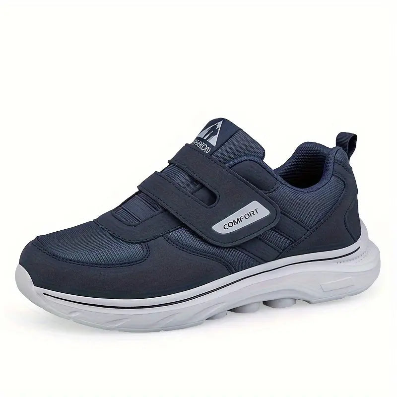 Sneakers ortopediche blu comode da uomo con velcro - leggere e resistenti