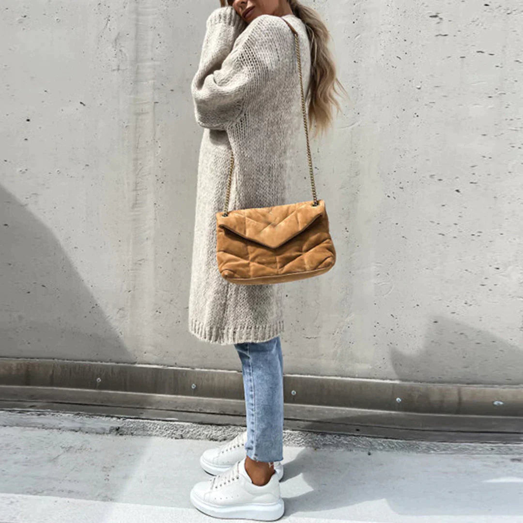Cardigan lungo oversize da donna - Maglia ampia e comoda
