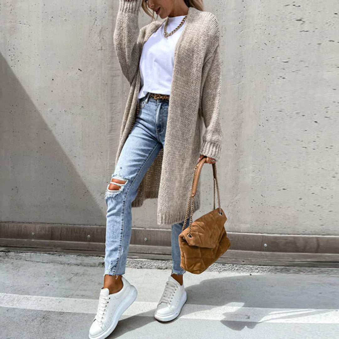 Cardigan lungo oversize da donna - Maglia ampia e comoda