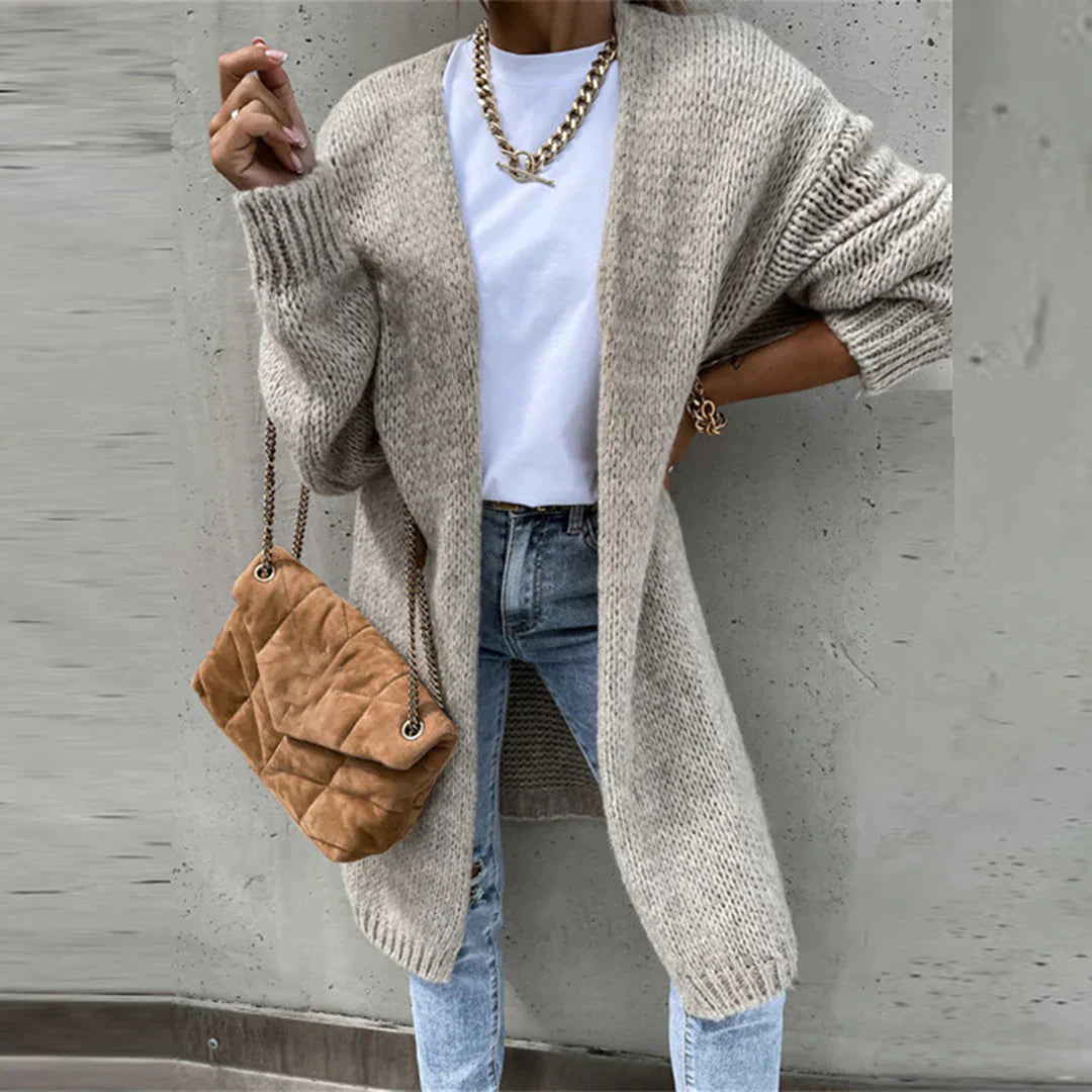 Cardigan lungo oversize da donna - Maglia ampia e comoda