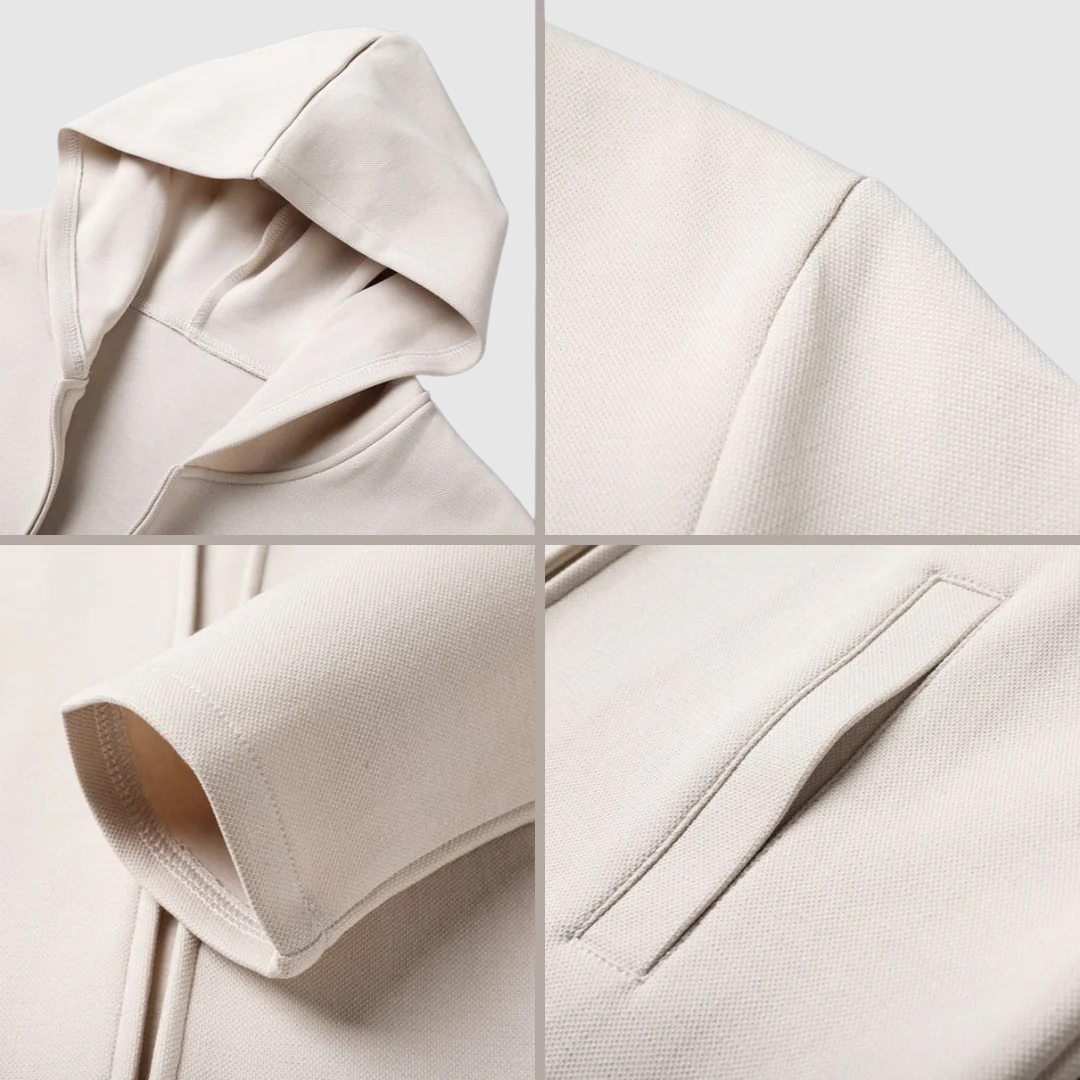 Giacca da uomo resistente e leggera con cappuccio e zip