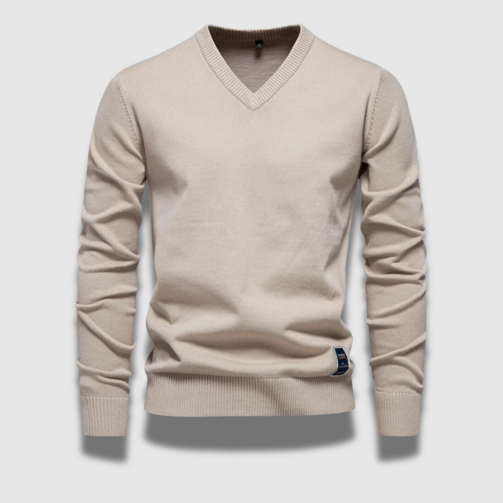 Maglione da uomo con collo a V confortevole e caldo
